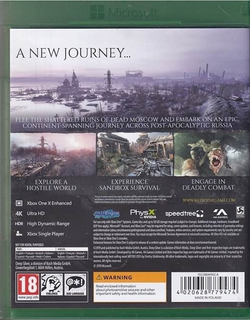 Metro Exodus - Xbox One Spil (B-Grade) (Genbrug)